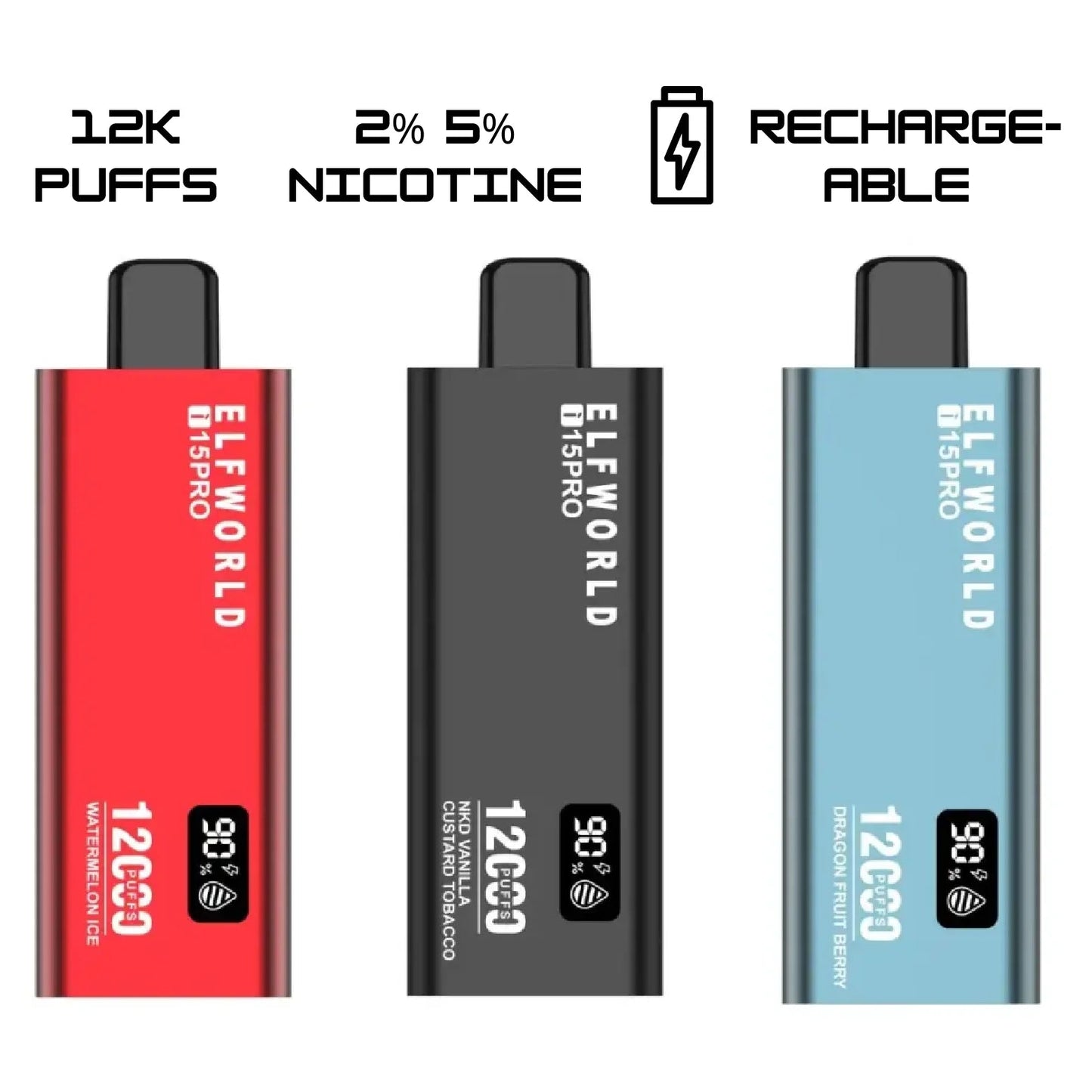 Elfworld i15Pro 12000 Puffs - Disposable | 18ML | 600mAh | Indian Vape Ninja Indian Vape Ninja