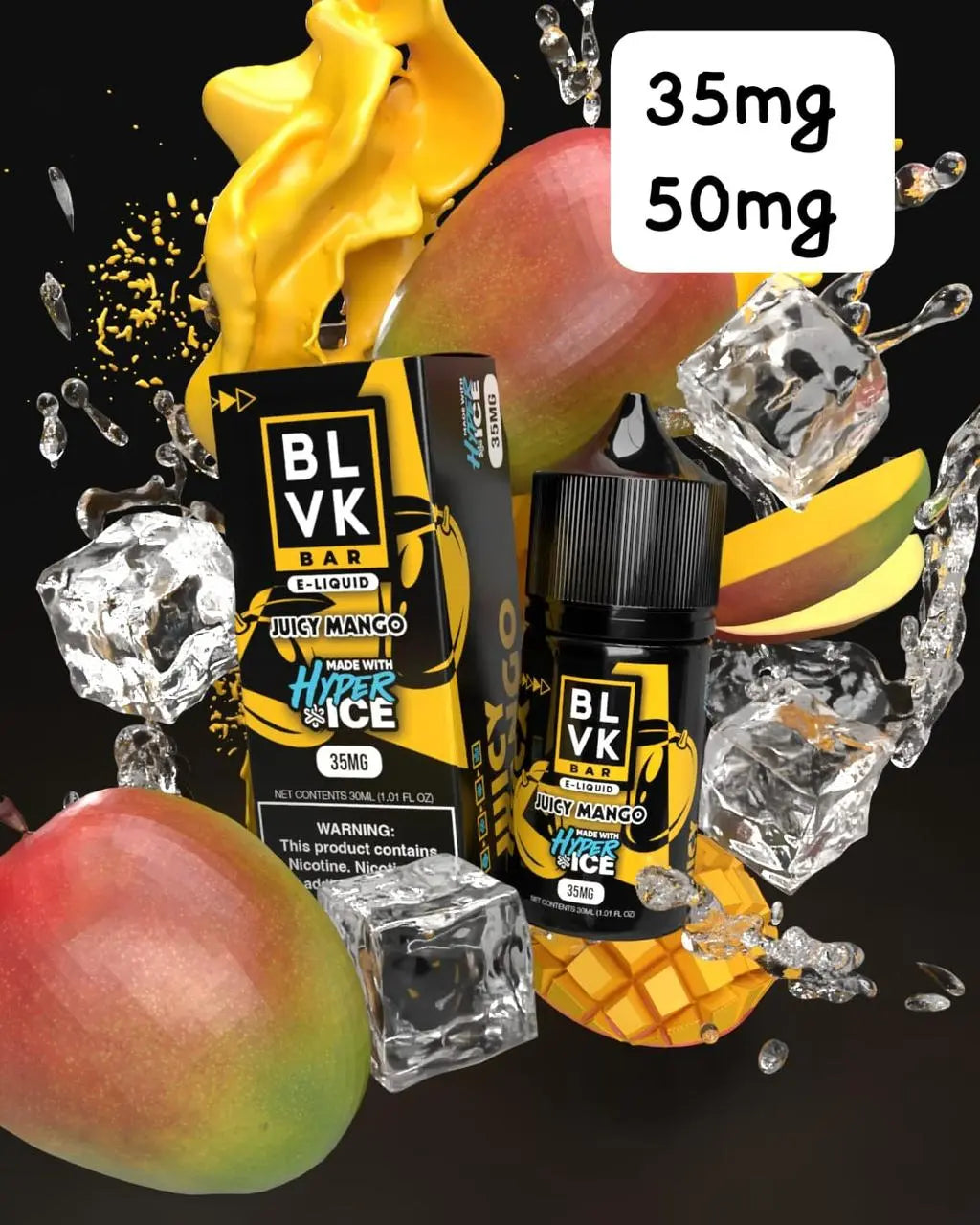Juciy Mango Hyper Ice - BLVK Bar | 30ML | 35MG 50MG | Indian Vape Ninja Indian Vape Ninja