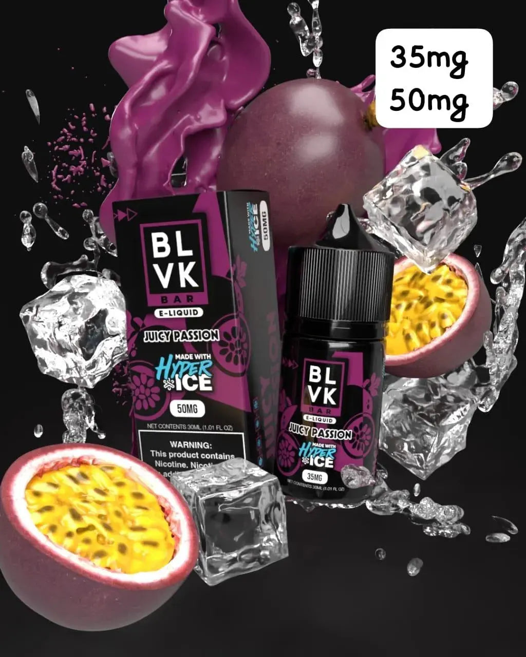 Juicy Passion Hyper Ice - BLVK Bar | 30ML | 35MG 50MG | Indian Vape Ninja Indian Vape Ninja