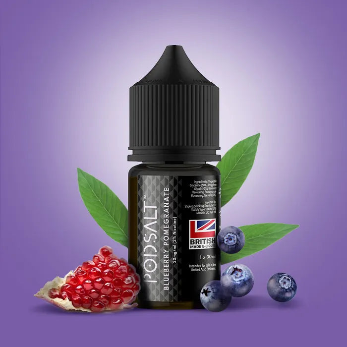 Blueberry Pomegranate By Pod Salt Nic Salt | 30ML | 20MG 25MG 50MG | Indian Vape NInja Indian Vape Ninja