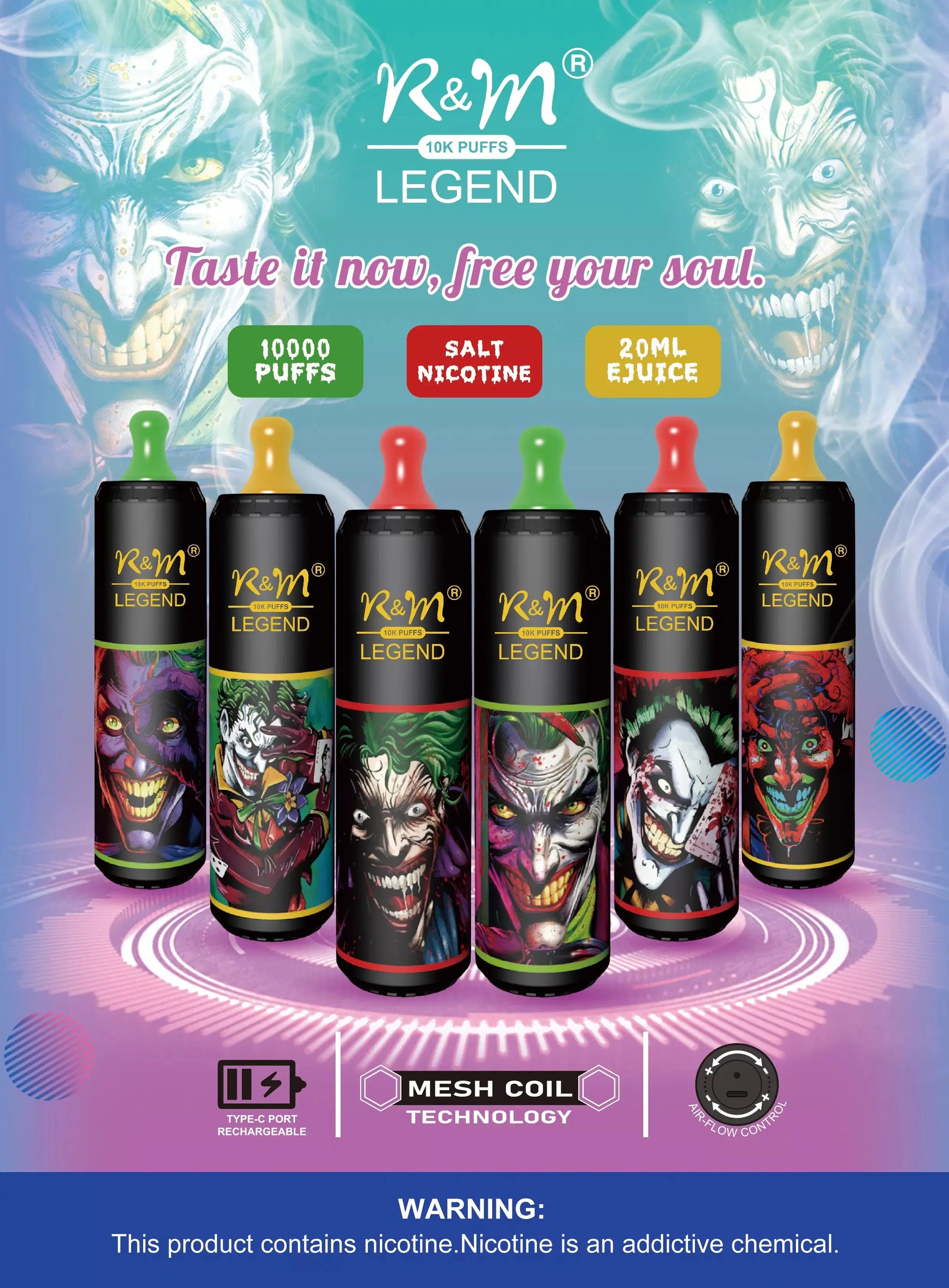 R&M Legend 10000 Puffs Rechargeable Disposable | Indian - Vape Ninja R&M Legend 10000 Puffs Rechargeable Disposable | Indian - Vape Ninja