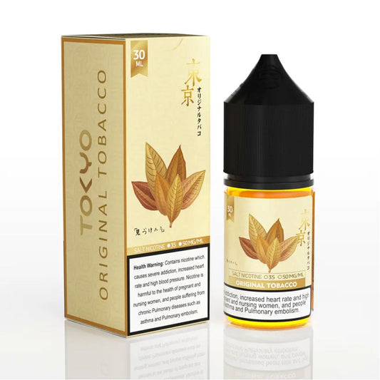 TOKYO NIC SALTS - ORIGINAL TOBACCO | 30ML | 35MG 50MG | Indian Vape Ninja Indian Vape Ninja