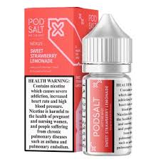 Sweet Strawberry lemonade - Pod Salt Nic salt | 30ML | 20MG 25MG 50MG | Indian Vape Ninja Indian Vape Ninja